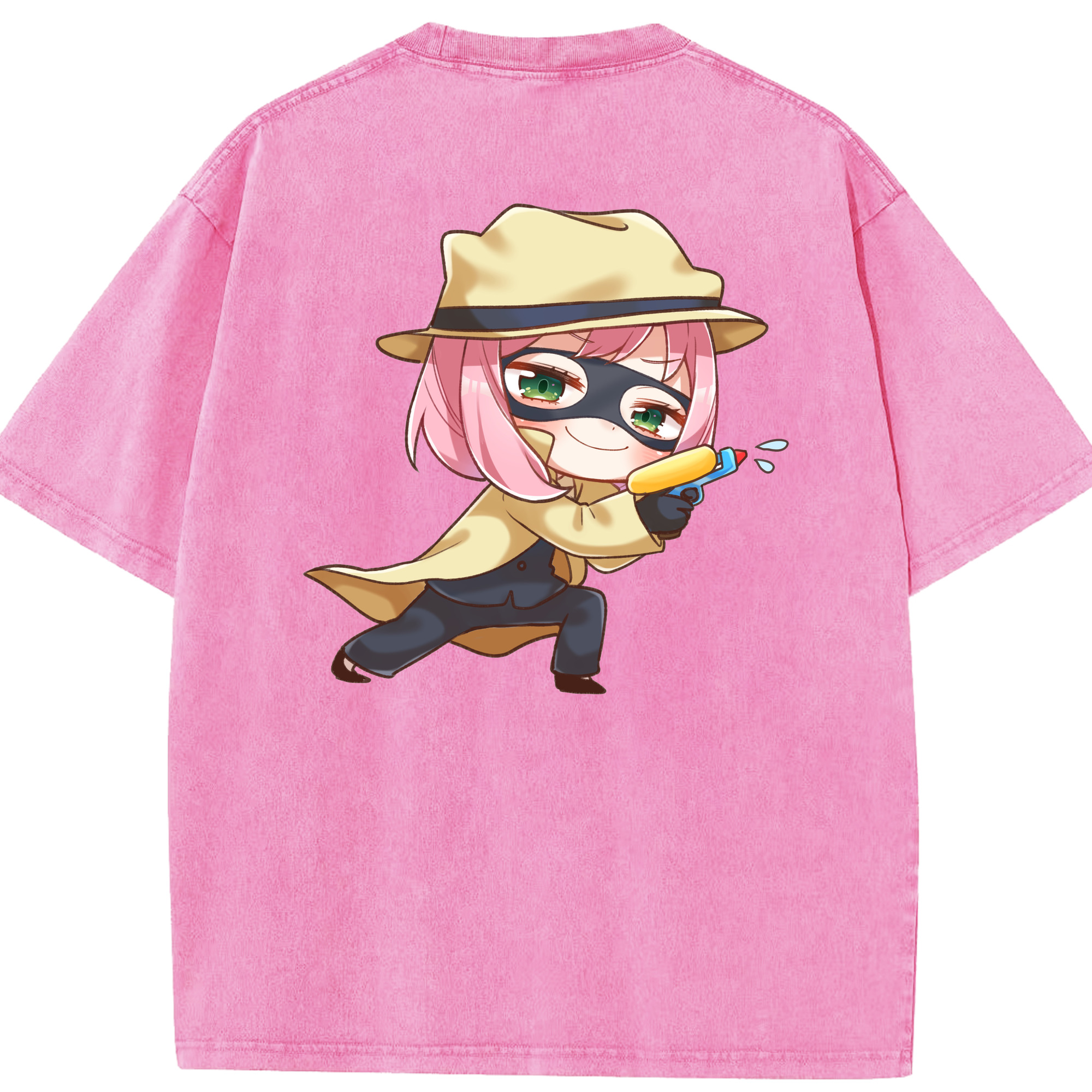 （画像用） SPY×FAMILY间谍家家酒 綿100% ヴィンテージ風 半袖Tシャツ（背面プリント）